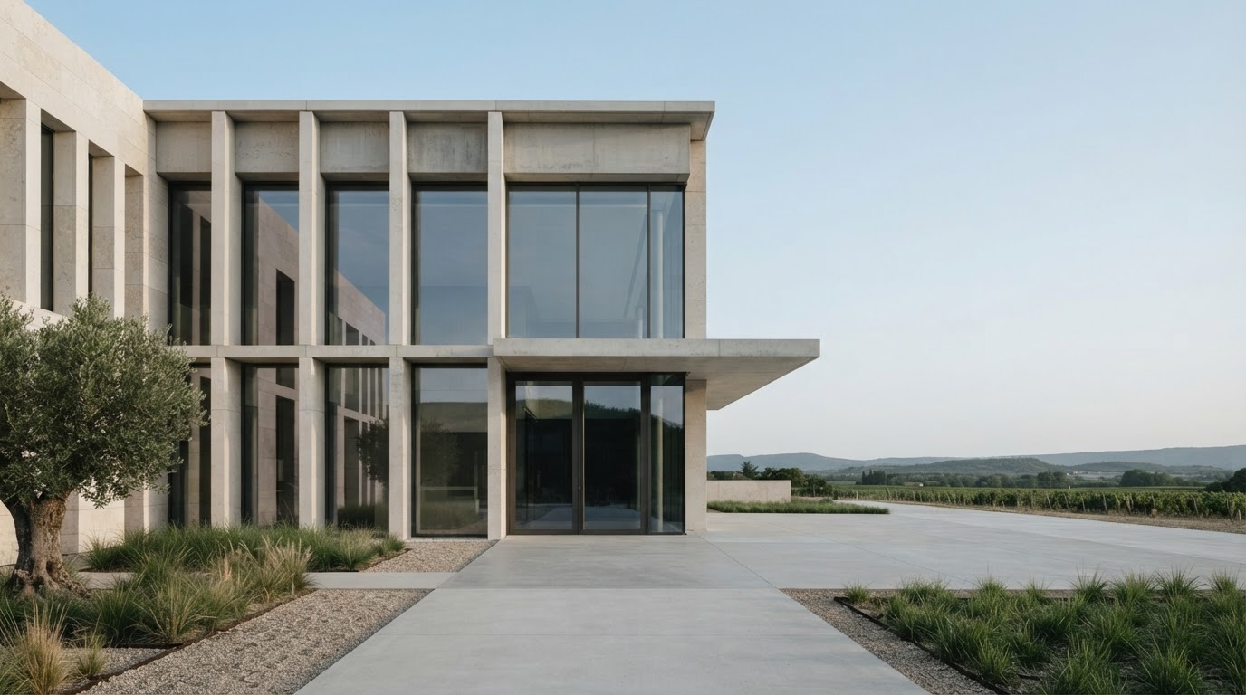 Loyal Fondoire — intérieur architectural minimaliste évoquant la précision et la stabilité analytique